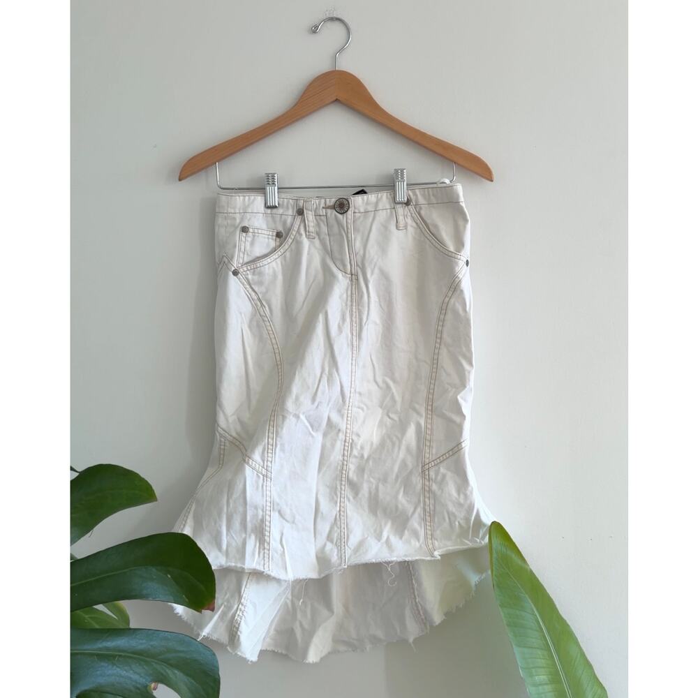 wet seal true y2k midi denim skirt | sz 3